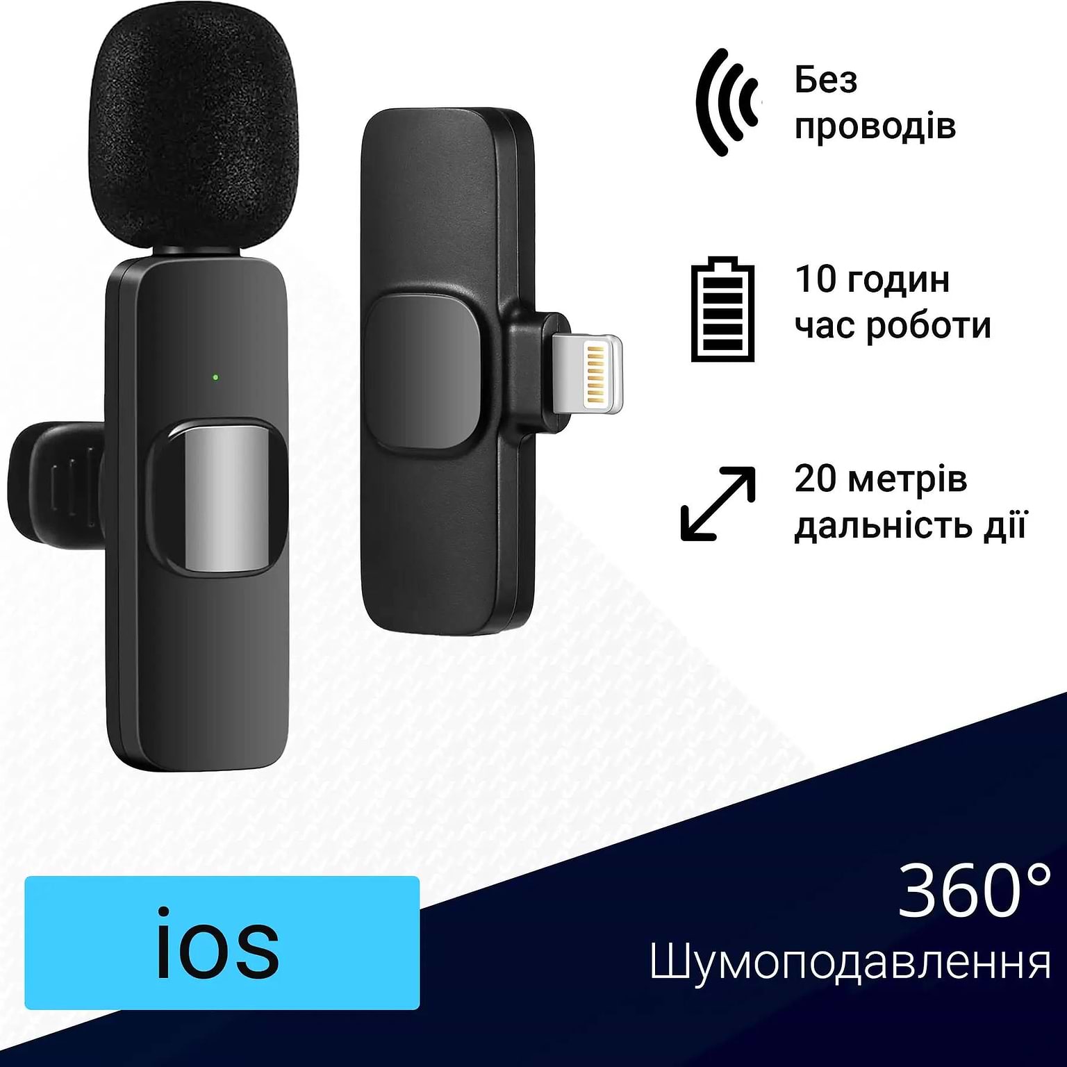 Мікрофон для смартфона INSPIRE Onedery Lighting (BPML) - Фото 1