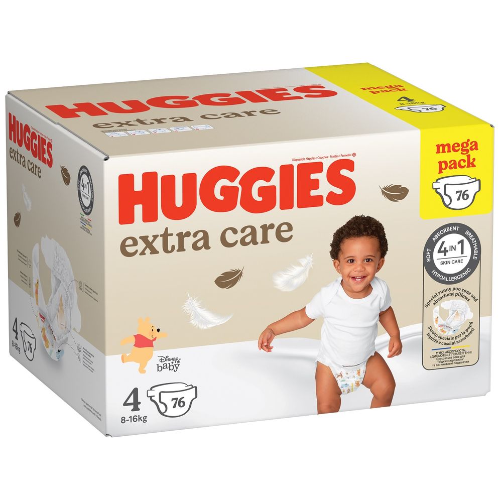 Фото - Одноразовые подгузники Huggies Extra Care Size Размер 4 (8-16 кг), 76 шт. (5029053583167)