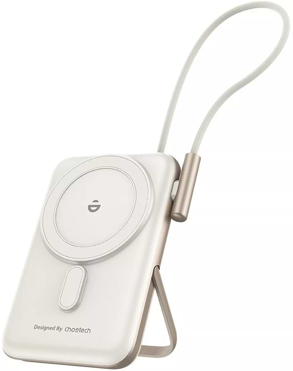 Фото - Батарея мобильная Choetech Magnetic Wireless 10000mAh 20W White (B735-CCWH)