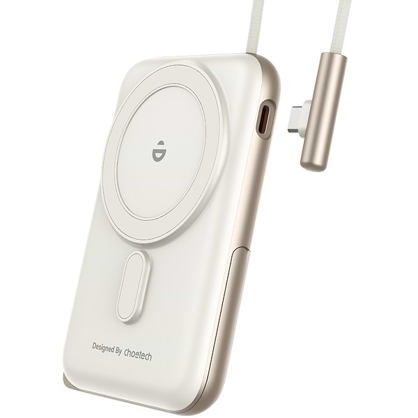 Фото - Батарея мобильная Choetech Magnetic Wireless 10000mAh 20W White (B735-CCWH)