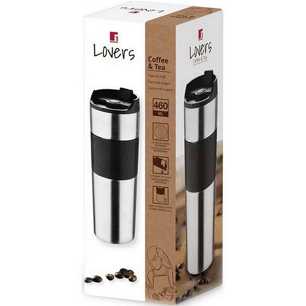 Фото - Термокружка Bergner Coffee & tea lovers 460 мл (BG-37789-BK)