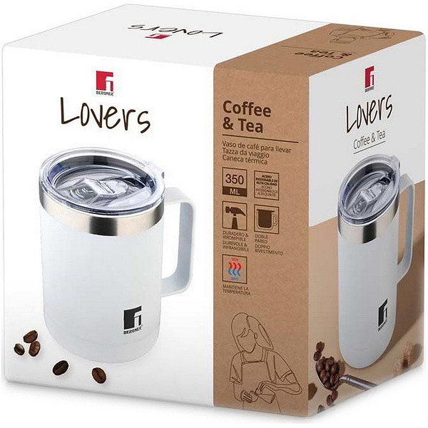 Фото - Термокружка Bergner Coffee & tea lovers 350 мл (BG-37788-WH)