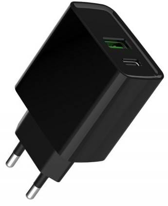Мережевий зарядний пристрій Gembird USB-A + 1 Type-C PD20Вт + QC3.0 18Вт (TA-UC-PDQC20-01-BK)