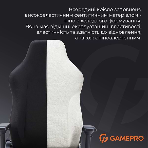 Фото - Кресло для геймеров GamePro FGC750B Size L Fabric Black