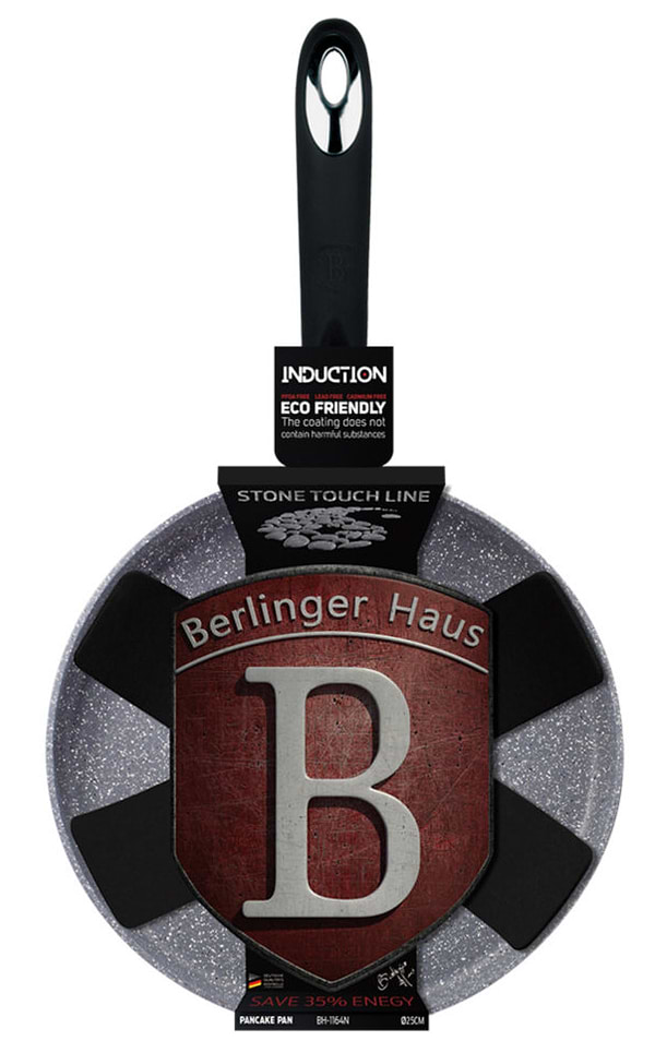 Фото - Сковорода для млинців BerlingerHaus Stone Touch Line 25 см (BH-1164N)