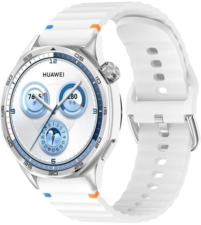 Ремешок для смарт-часов BeCover Ribbed Tape (22mm) for Huawei Watch GT 5 / GT 4 (46mm) / GT 3 (46mm) / GT 2 (46mm) / GT 2 Pro / Watch GS Pro White (714291)