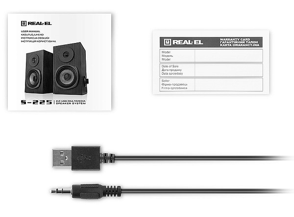 Фото - Компьютерная акустика компактная 2.0 REAL-EL S-225 Black