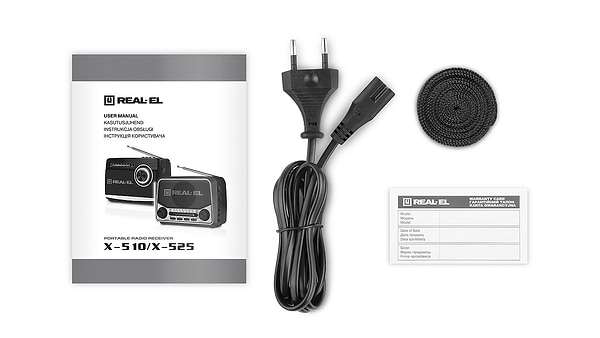 Фото - Радіоприймач REAL-EL X-525 Grey