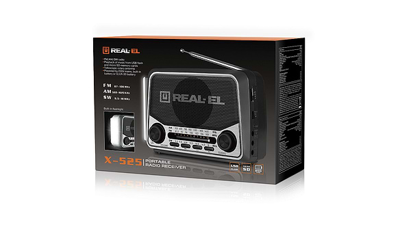 Фото - Радіоприймач REAL-EL X-525 Grey