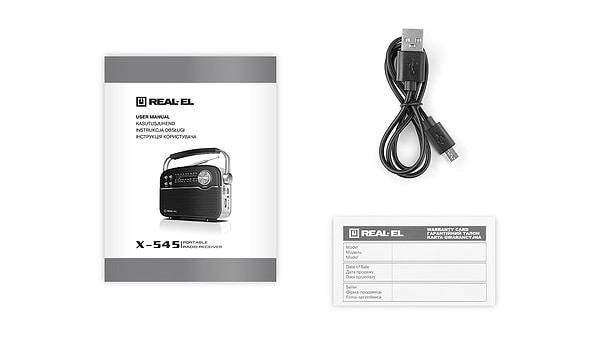 Фото - Радіоприймач REAL-EL X-545 Black