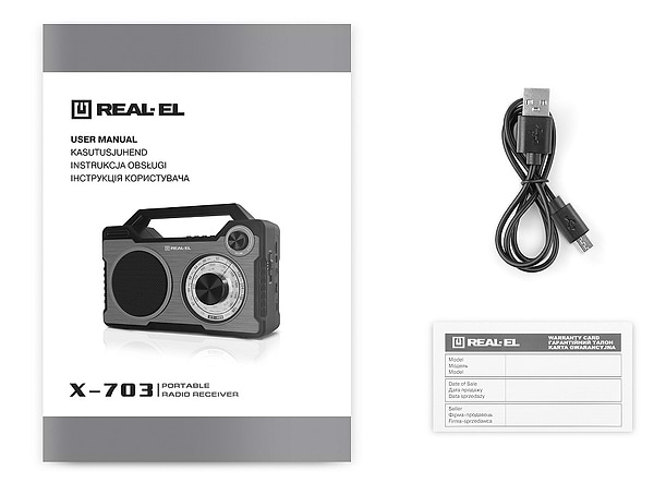 Фото - Радіоприймач REAL-EL X-703