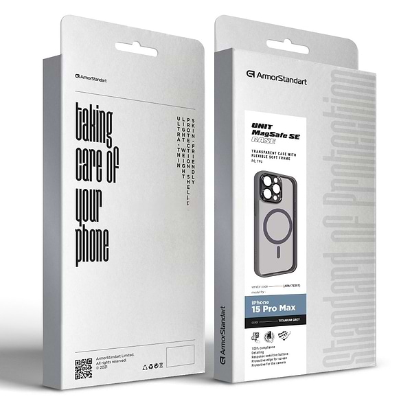 Фото - Чехол для смартфона Armorstandart Unit MagSafe SE for Apple iPhone 15 Pro Max Titanium Grey (ARM75381)