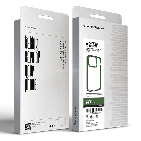 Фото - Чехол для смартфона Armorstandart UNIT2 for Apple iPhone 14 Pro Green (ARM69947)