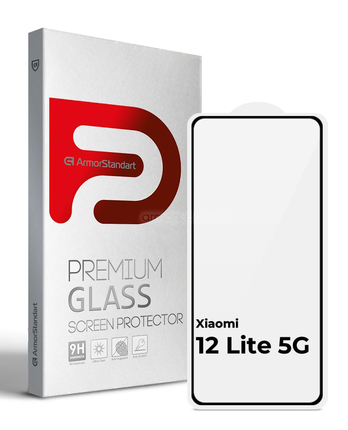 Защитное стекло для смартфона Armorstandart Full Glue for Xiaomi 12 Lite 5G Black (ARM62876)