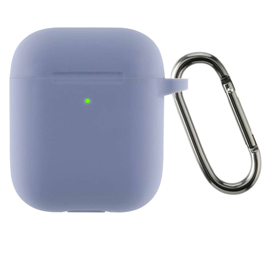 Чохол для навушників Armorstandart Ultrathin Silicone Case With Hook for Apple AirPods 2 Lavender Grey (ARM59684) - Фото 1