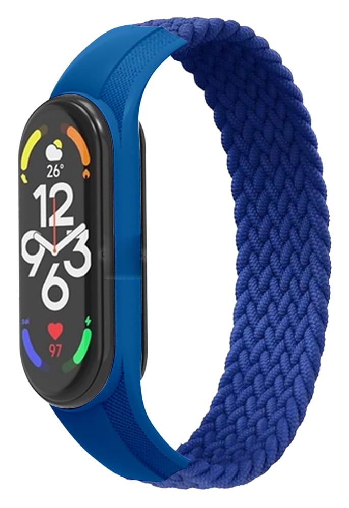 Ремінець для фітнес-браслету Armorstandart Braided Solo Loop for Xiaomi Mi Band 7/6/5/4 Blue size M (ARM58764)