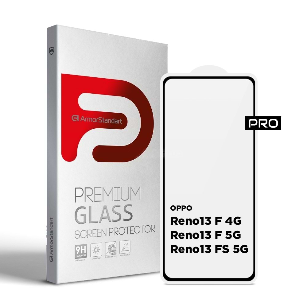 Захисне скло для смартфону Armorstandart Pro for OPPO Reno13 F 4G/Reno13 F 5G/Reno13 FS 5G Black (ARM82922) - Фото 1
