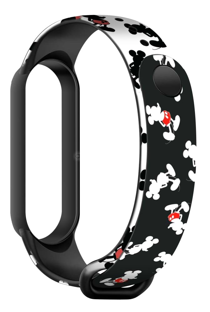 Ремінець для фітнес-браслету Armorstandart Cartoon for Xiaomi Mi Band 7/6/5 Mickey Siluet Black (ARM59256)