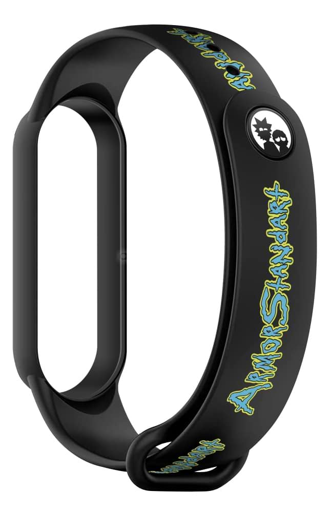 Ремінець для фітнес-браслету Armorstandart RM for Xiaomi Mi Band 7/6/5 Inscription Black (ARM59271) - Фото 1