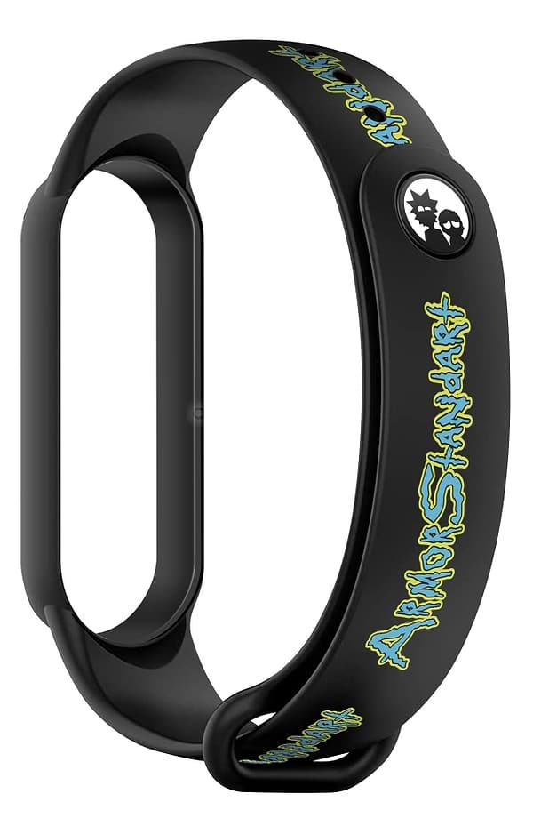 Фото - Ремінець для фітнес-браслету Armorstandart RM for Xiaomi Mi Band 7/6/5 Inscription Black (ARM59271)