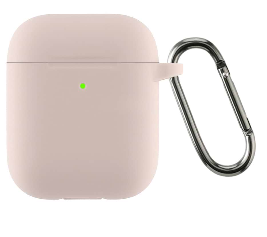 Чехол для наушников Armorstandart Ultrathin Silicone Case With Hook for Apple AirPods 2 Pink Sand (ARM59689) - Фото 1