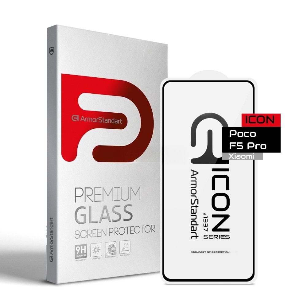Защитное стекло для смартфона Armorstandart Icon for Xiaomi Poco F5 Pro Black (ARM68095)