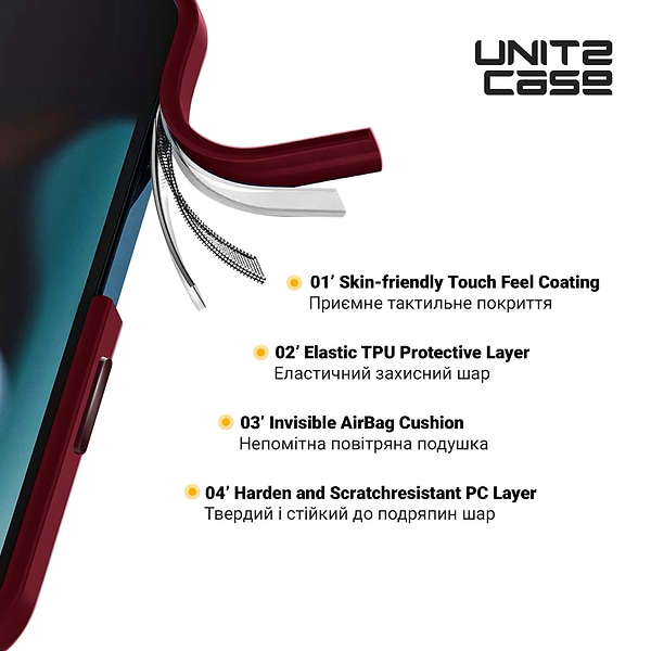 Фото - Чохол для смартфону Armorstandart UNIT2 for Apple iPhone 15 Pro Marsala (ARM69985)