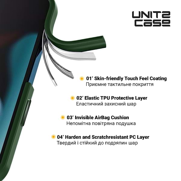 Фото - Чехол для смартфона Armorstandart UNIT2 for Apple iPhone 15 Green (ARM69968)
