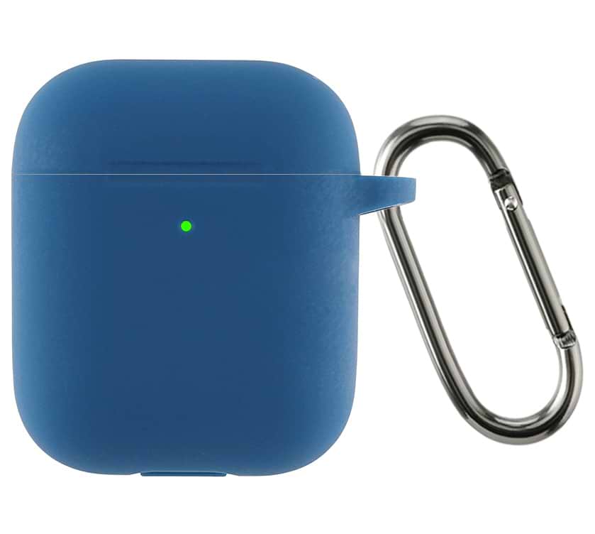 Чехол для наушников Armorstandart Ultrathin Silicone Case With Hook for Apple AirPods 2 Lake Blue (ARM59683) - Фото 1