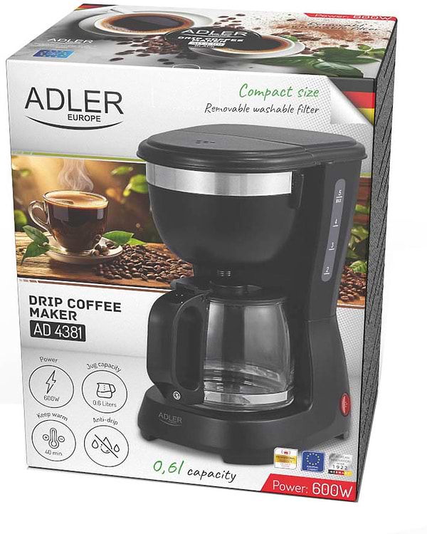 Фото - Кофеварка капельная Adler AD 4381 Black