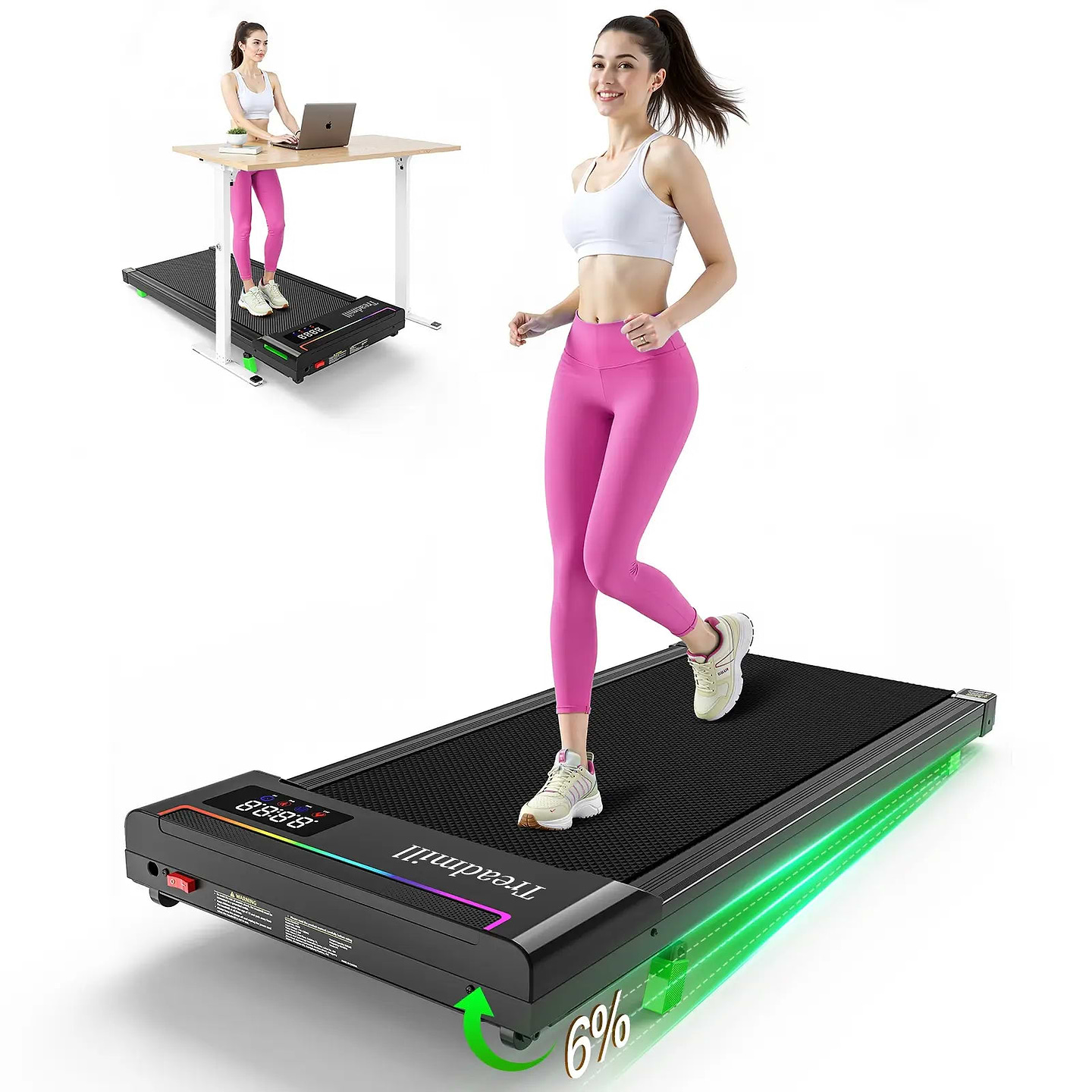 Бігова доріжка AKLUER P03B Walking Pad з пультом керування
