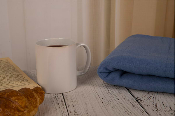 Фото - Плед полуторный DAISY сине-серый  125х150