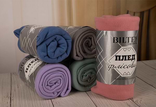 Фото - Плед полуторний Biltex рожевий 125х150