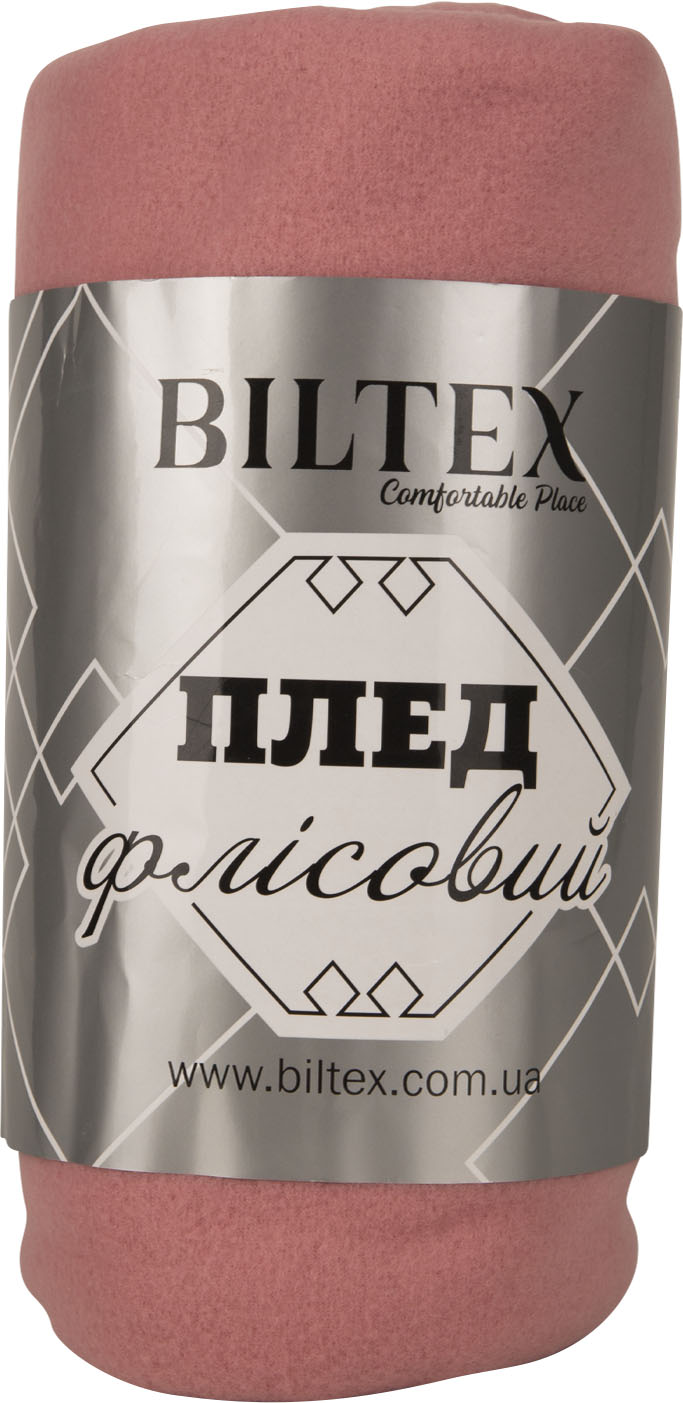 Фото - Плед полуторний Biltex рожевий 125х150