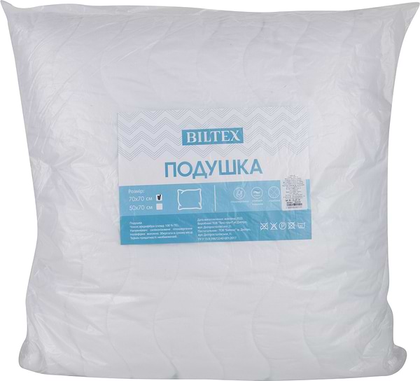 Фото - Подушка стандартна Biltex стьобана 70х70 (2000000005522)