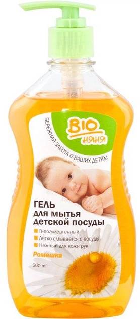 Засіб для ручного миття посуду Bio Няня для дитячого посуду 500 мл ромашка (4820168431142)
