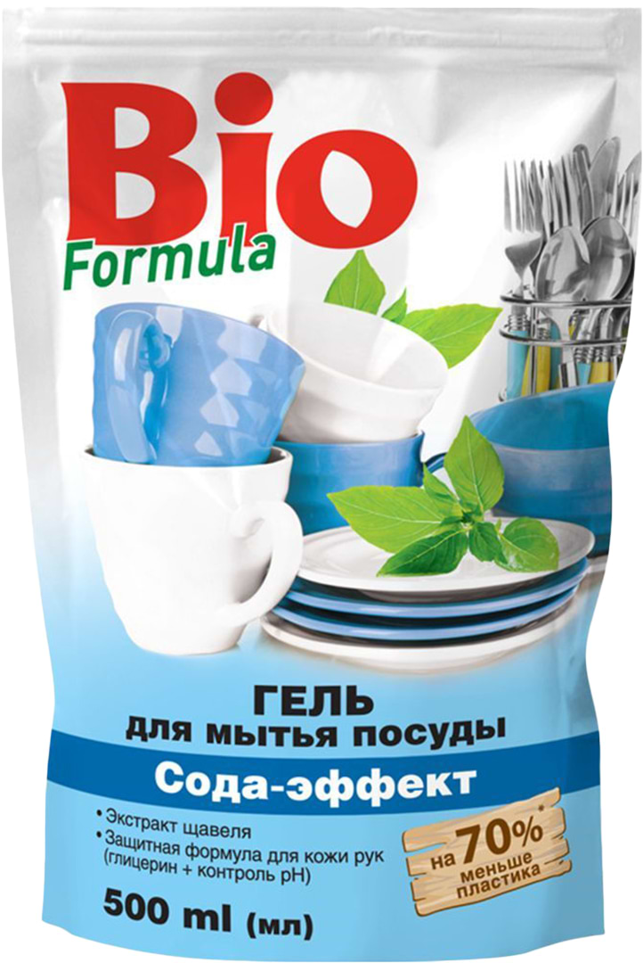 Засіб для ручного миття посуду BIO Formula 500 мл сода ефект (4823015922725)