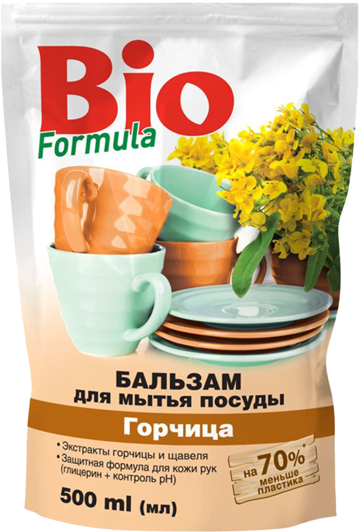 Засіб для ручного миття посуду BIO Formula 500 мл гірчиця (4823015922756)