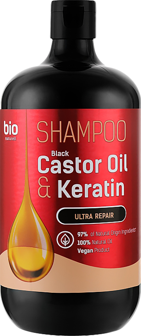 Шампунь женский Bio Naturell 946 мл Black Castor Oil & Keratin NEW (4820168434013)