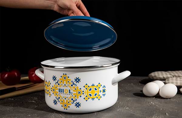 Фото - Каструля Biol CE22V1 4,6 л вишиванка жовто-блакитна