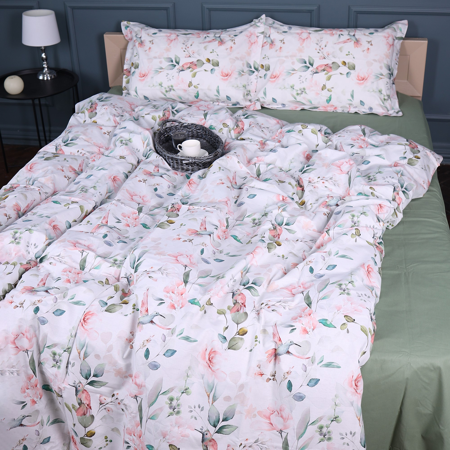 Комплект постельного белья MirSon 143х210 см 00-9 Birds and Flowers Поплин (2200009709098)