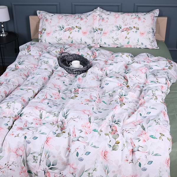 Фото - Комплект постельного белья MirSon 175х210 см 00-9 Birds and Flowers Поплин (2200009709111)