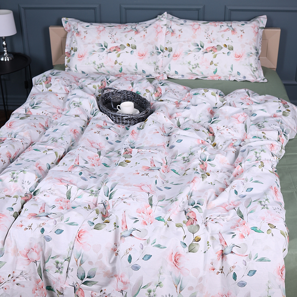 Фото - Комплект постельного белья MirSon 2 x 160 x 220 см 00-9 Birds and Flowers Поплин (2200009709159)