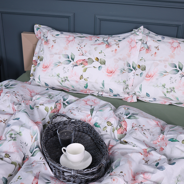 Фото - Комплект постельного белья MirSon 2 x 160 x 220 см 00-9 Birds and Flowers Поплин (2200009709159)