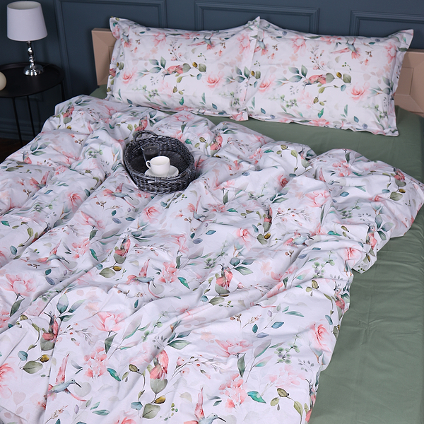 Фото - Комплект постельного белья MirSon 2 x 160 x 220 см 00-9 Birds and Flowers Поплин (2200009709159)