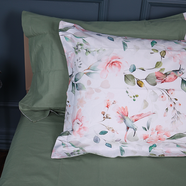 Фото - Комплект постельного белья MirSon 2 x 160 x 220 см 00-9 Birds and Flowers Поплин (2200009709159)