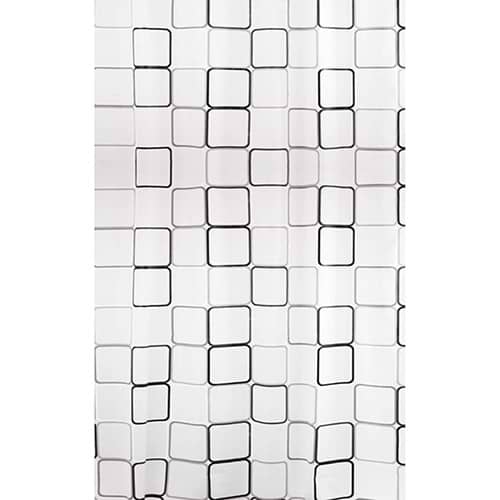 Шторка для ванной комнаты BISK PEVA MALTA 2 Black/White (06894)