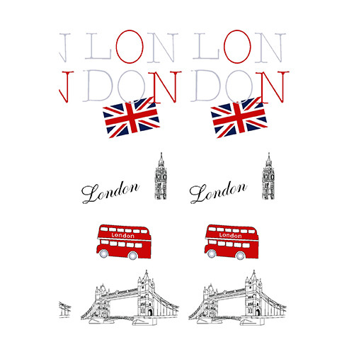 Шторка для ванной комнаты BISK TXT LONDON multi (06870)