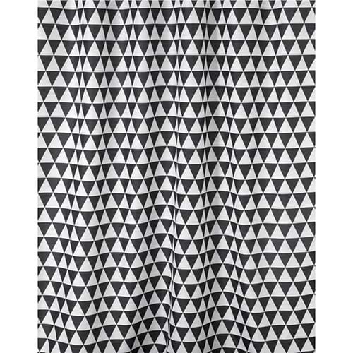 Шторка для ванной комнаты BISK TXT PLAIN Black/White (06880)