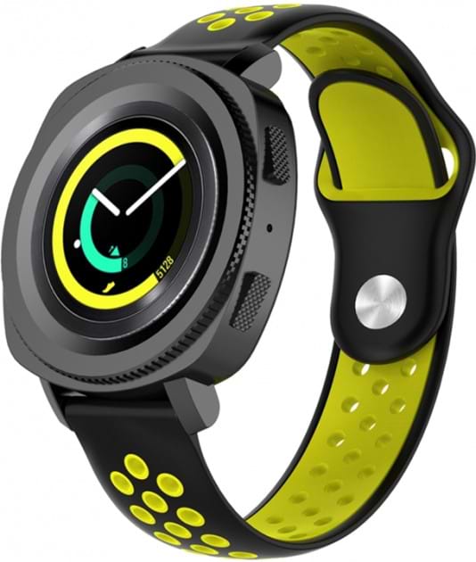 Ремешок для смарт-часов BeCover Nike Style for Samsung Galaxy Watch 46mm/Watch 3 45mm/Gear S3 Classic/Gear S3 Frontier Black-Yellow (705787)